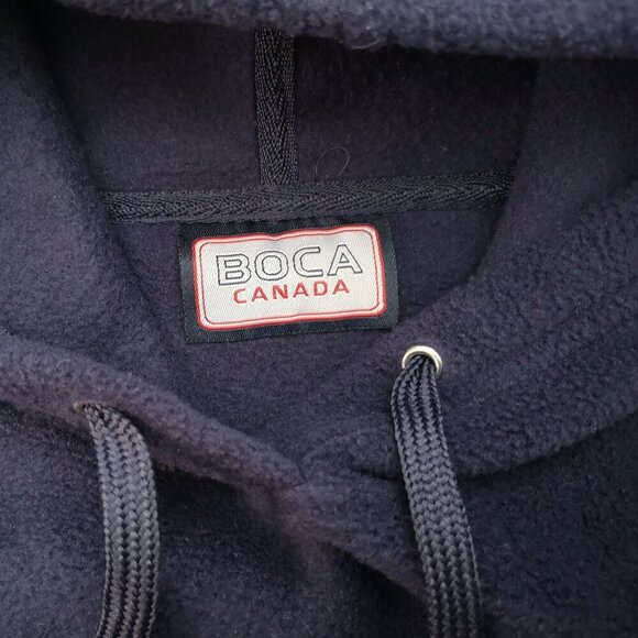 Boca Canada Ladies Size Medium Navy Fleece Straight Fit Hoodie - Picture 3 of 10